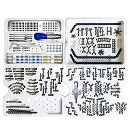 fixLOCK Cranio Maxilofacial 1.5/2.0/2.4mm Implants (TITANIUM) & Instrument Set 